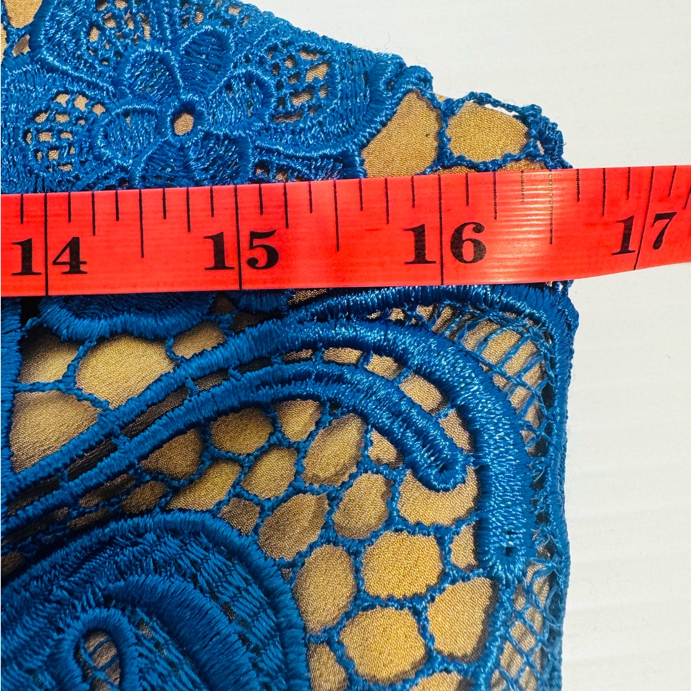 Dress the Population Allie Blue Lace Dress Size Medium - Picture 13 of 15